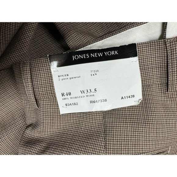 NEW Jones New York Womens Pants Worsted Wool Roger Trousers 33.5x37 Brown - Picture 4 of 11